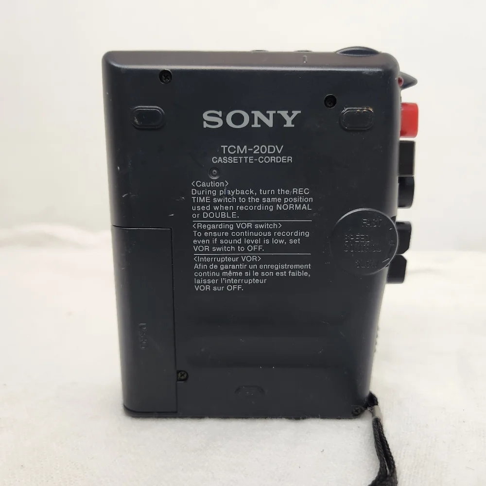 Sony TCM-20DV Pressman Portable Cassette Recorder Wrist Strap
